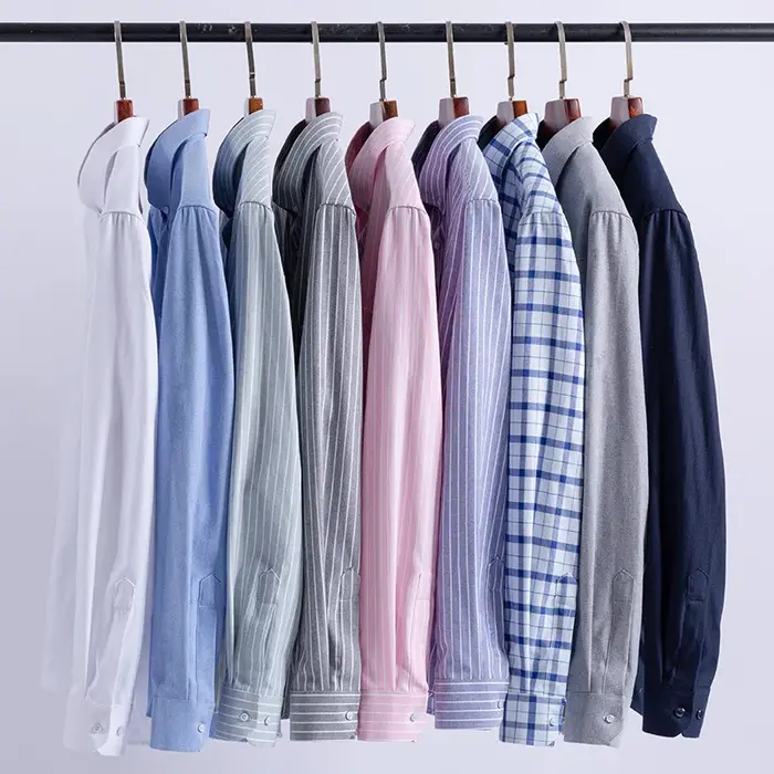 Chemises Oxford 100 % coton pour hommes, manches longues, à carreaux, douces, coupe classique, chemi
