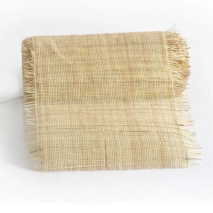 Toile de canne indonésienne en maille naturelle, rotin WUNICEF, grille en rouleau, tissage, matériel