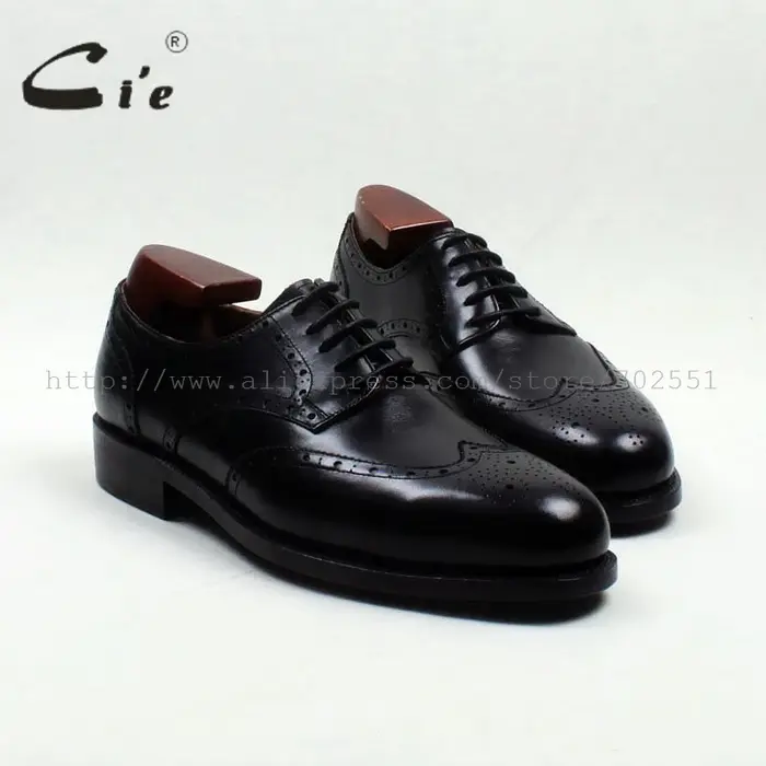 Cie Round Parker Full Brogues Cut-Outs pour homme, chaussure en cuir Derby faite à la main, 100% cui