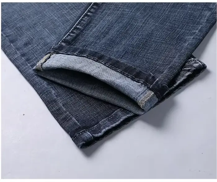 Wthinlee Nouveau Jean Homme Business Décontracté Coupe Droite Extensible Tendance Classique Bleu Noi