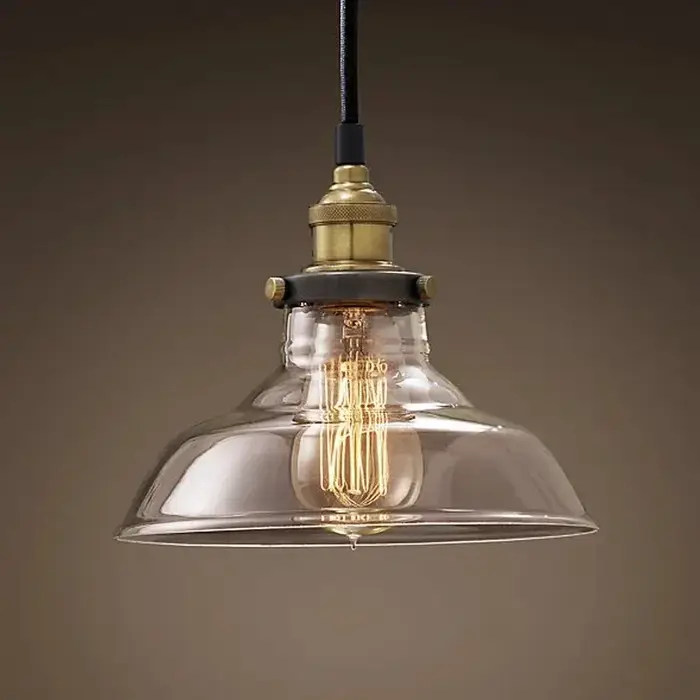 Le Loft nordique moderne chambre suspension avec clair gris ambre Vintage pendentif lumières salle à
