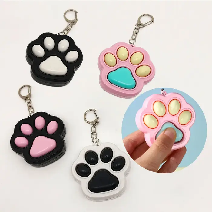 Porte-Clés en Forme de Griffe de Chat, Jouet de Décompression, Pendentif Mignon pour Couple, Sac de 