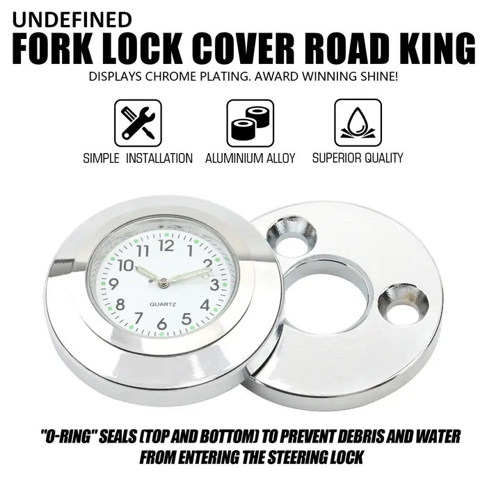 Couvercle d'Horloge de Verrouillage de Fourche pour Harley Road King FLHR/I FLHRC/I FLHRSE 1994-2022
