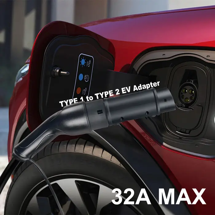Kolanky 32A 7.2 KW Type 2 à Type 1 adaptateur Type 1 à Type 2 convertisseur Type 2 à GBT adaptateur 