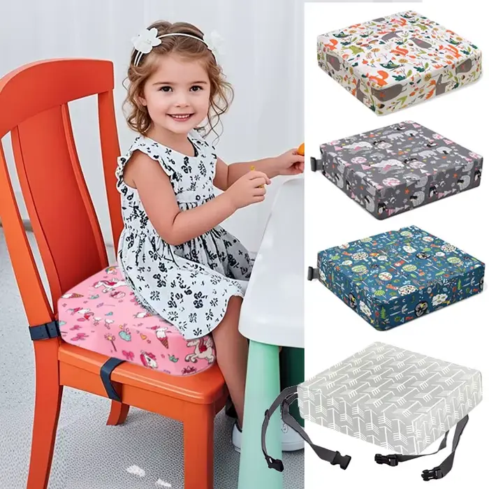 Coussin de chaise pour bébé siège réglable sièges rehausseurs pour enfants semelle intérieure rehaussante pour salle à manger coussins de sécurité amovibles