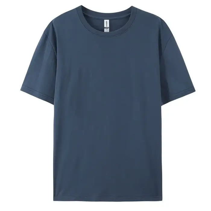 T-shirt décontracté à manches courtes pour hommes, 100% coton doux, avec motif de document solide