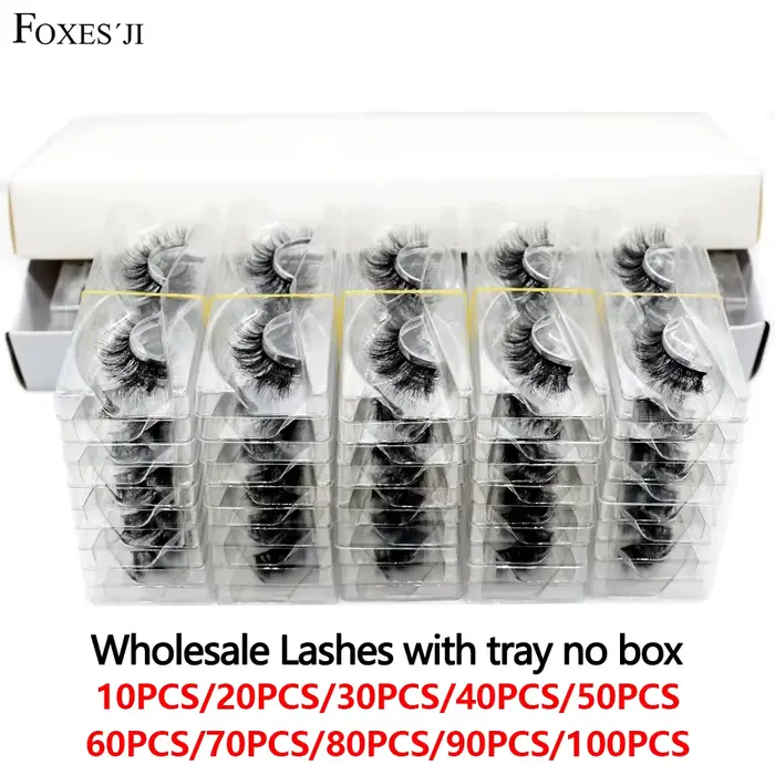 FOXESJI-Faux-cils en Vison Doux et Naturels, Vente en Gros, pour les Affaires