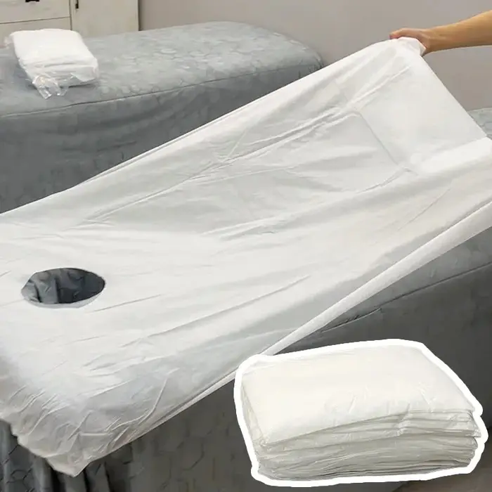 Couvre-lit élastique en tissu non tissé doux pour salon de beauté drap de lit de massage spa 10 pièces confortable relaxation bien-être professionnel usage personnel