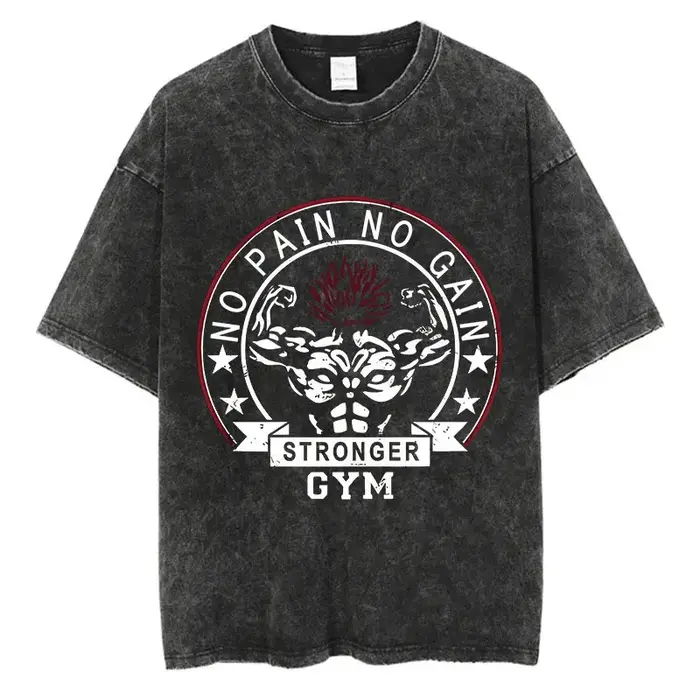 Anime Baki Haman t-shirts Harajuku Vintage 100% coton 2024 nouveau T-shirt lavé pour hommes Hip Hop 