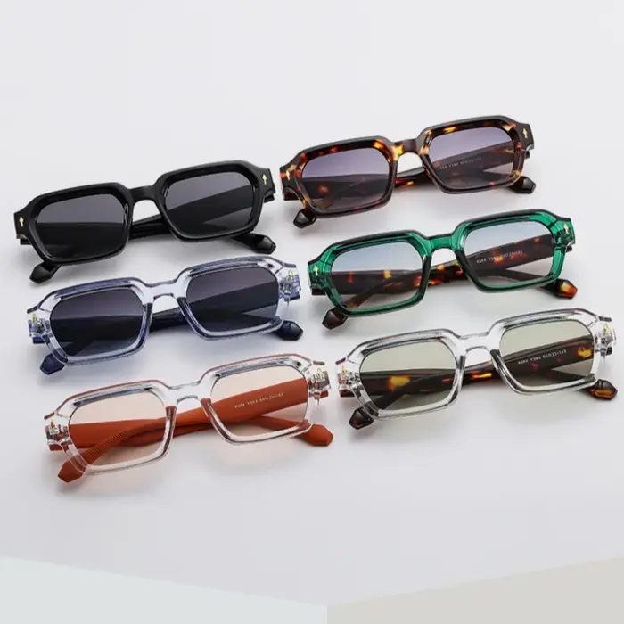 Nouvelle mode petites lunettes de soleil carrées pour femmes hommes Design moderne rétro Double coul