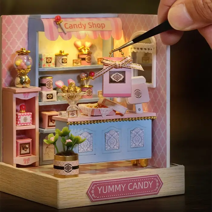 Mini maison de poupée Miniature, Kit de bricolage pour petite maison, jouets de salle de fabrication