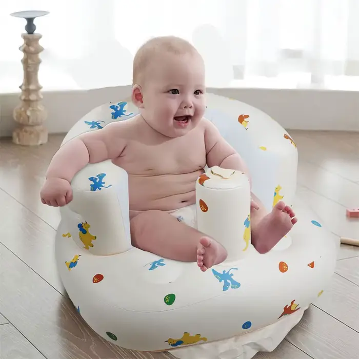Canapé Gonflable Pour Bébé Avec Pompe À Air Intégrée Siège Apprendre À S'Asseoir Alimentation Camping Occasions Spéciales