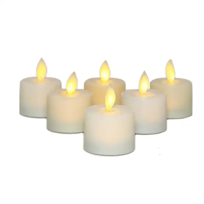 Mèche mobile sans flamme avec télécommande, fausse bougie électronique, LED, Noël réaliste, église, 