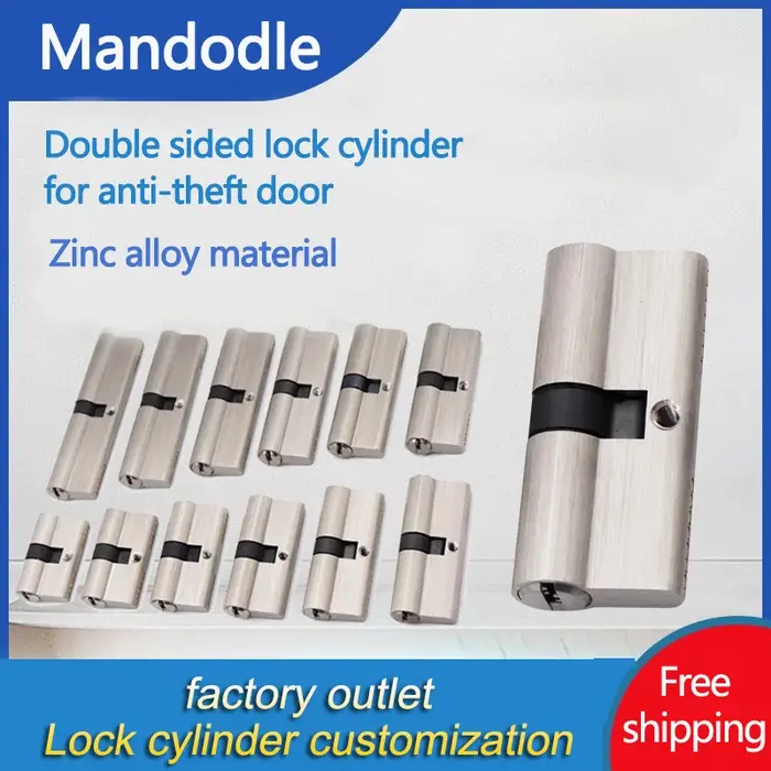 Serrure intérieure de chambre à coucher cylindre antivol en alliage de zinc aluminium et laiton 60 70 80mm clé AB pour sécurité et élégance chez vous