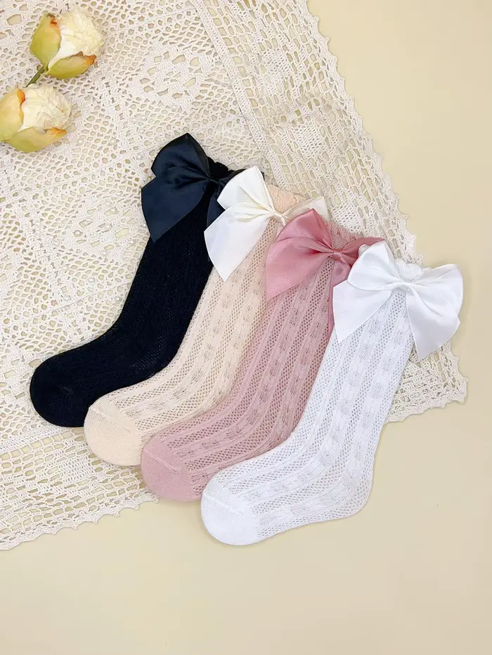 4 paires de chaussettes anti-mosquio pour bébé fille