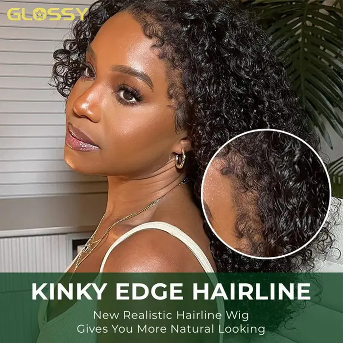 Perruque Lace Front Wig sans colle bouclée pour femme, cheveux naturels, Deep Wave, 13x6, 13x4, HD T
