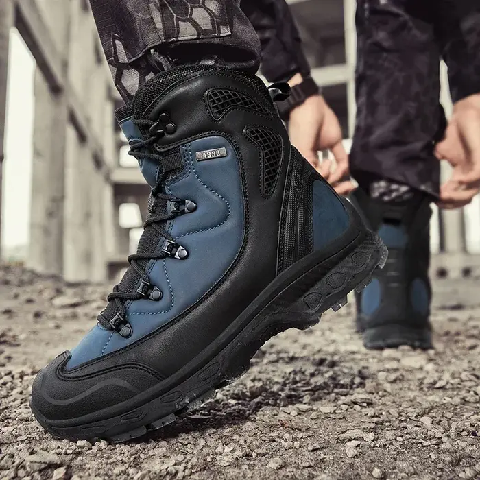 Bottes du désert en cuir pour hommes, respirantes, antidérapantes, imperméables, pour la chasse, la 