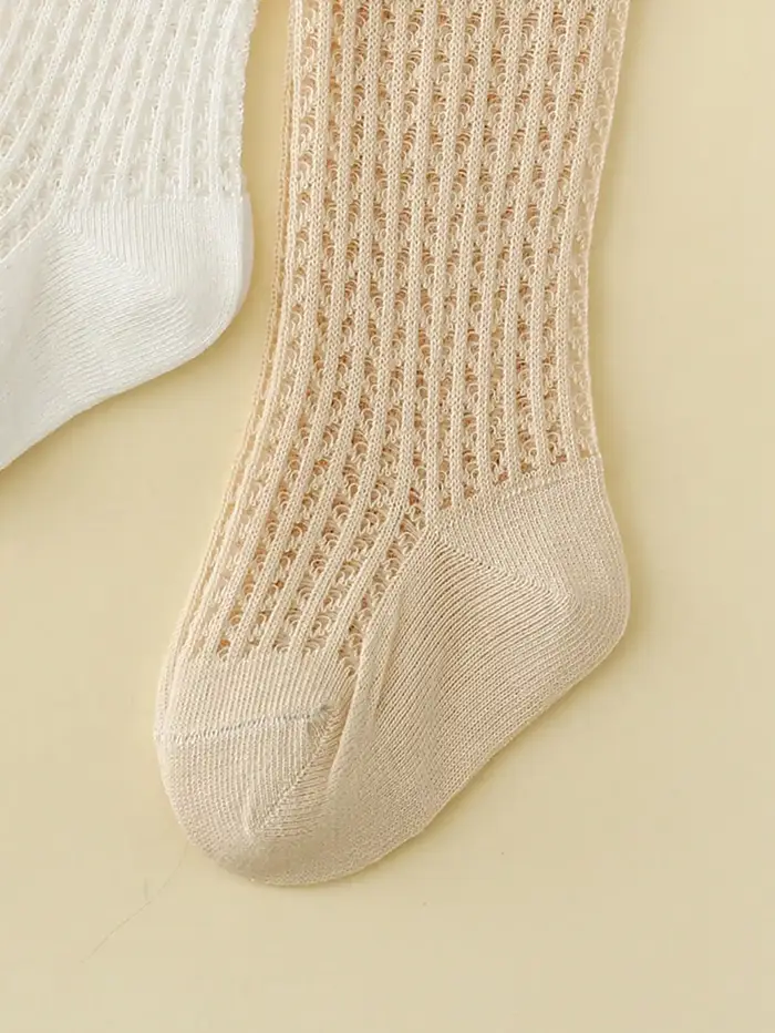 3 paires de chaussettes d'été pour bébés filles, avec nœuds, maille et dentelle, anti-moustiques, ch