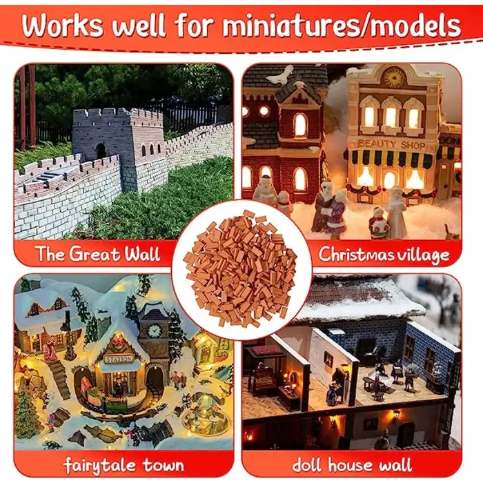 50-150 pièces 1:16 modèle de Mini briques réelles, accessoires d'aménagement paysager de figurines m