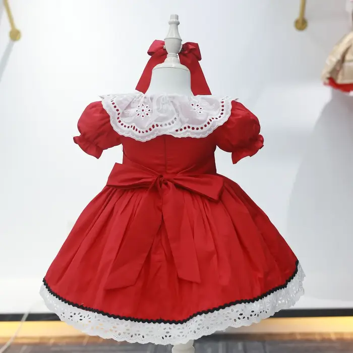 Robe d'été pour bébé fille de 0 à 12 ans, rouge, turc, Vintage, princesse, robe de bal, pour anniver