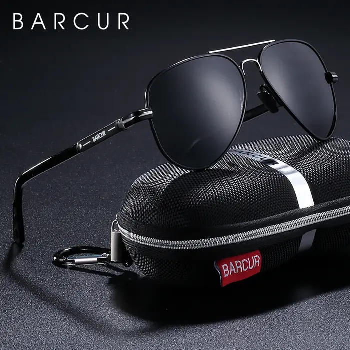 Lunettes De soleil polarisées pour hommes BARCUR lunettes De soleil pilotes pour hommes accessoires 