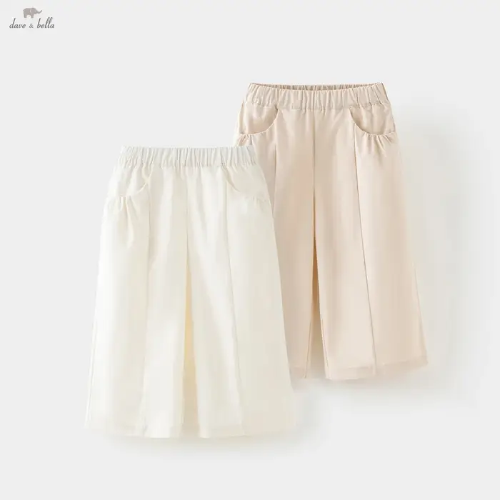 Pantalon large pour enfants Dave Bella, 7-13 ans, filles, pantalon décontracté d'été, pantalon élast