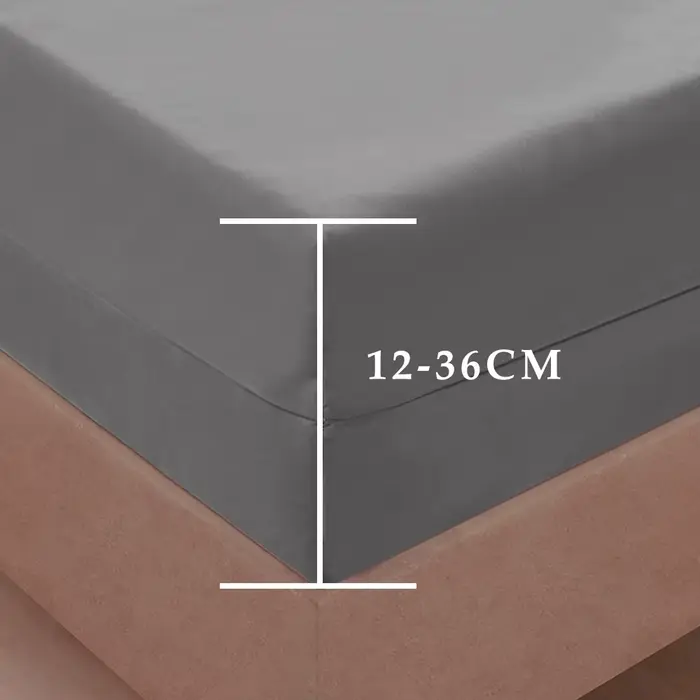 Juste de matelas imperméable entièrement fermée à 6 côtés avec fermeture éclair, drap-housse anti-po