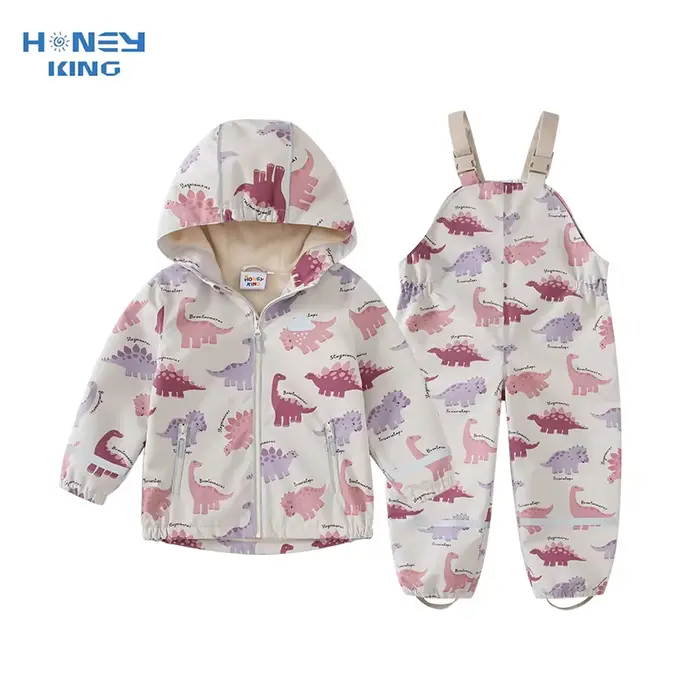 HONEYKING ensembles de vêtements pour enfants imperméable costume bébé salopette imperméable pantalo