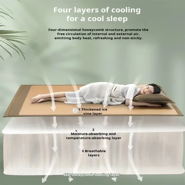 Tapis frais en bambou, matelas d'été pour dortoir d'étudiants nus, tapis pliable en soie glacée, Dou