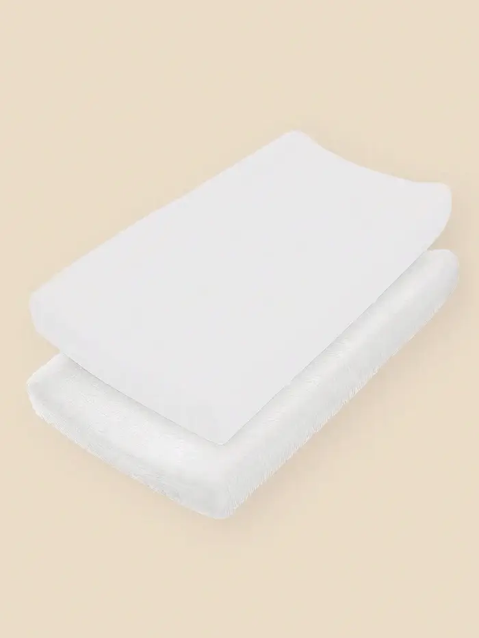 Housse de matelas à langer en mousseline, 2 paquets, draps de couffin ajustés pour filles et garçons