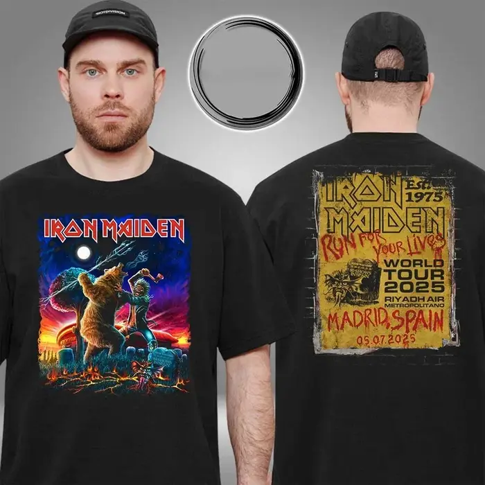 T-shirt graphique inspiré de la tournée mondiale du groupe de rock 2025 – T-shirt à manches courtes 