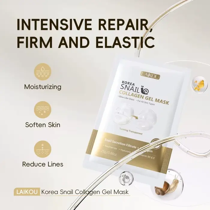 LAIKOU corée escargot collagène Essence masque feuille hydratante masque Anti-rides masque raffermis