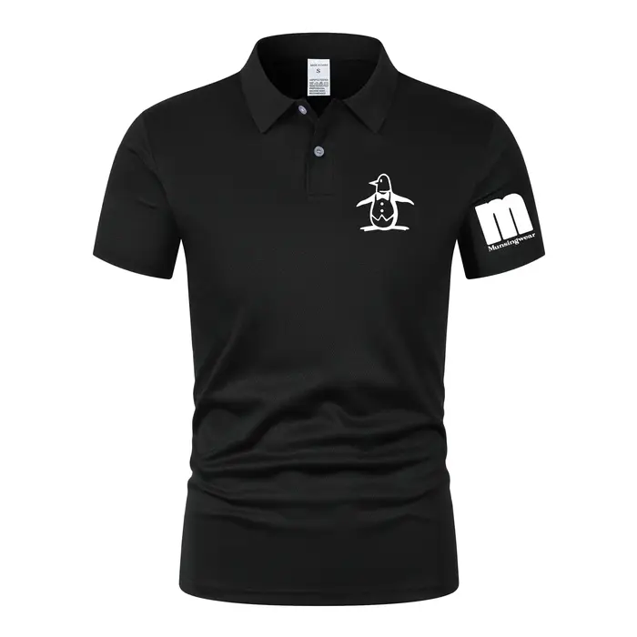 Nouveau T-shirt d'été 2026 pour homme à manches courtes, col brodé, léger, style streetwear décontra