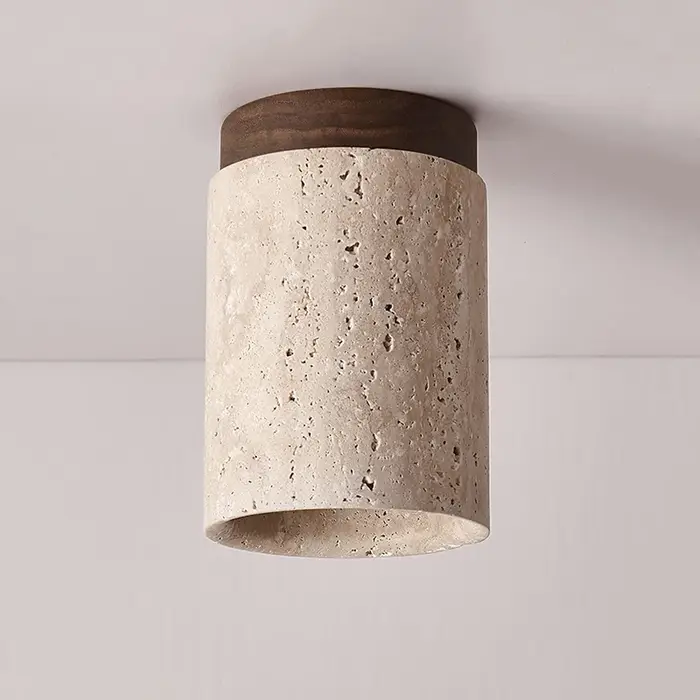 Wine--sabi-Plafonnier en pierre jaune, plafonnier de balcon de porche, lumière de couloir, décoratio