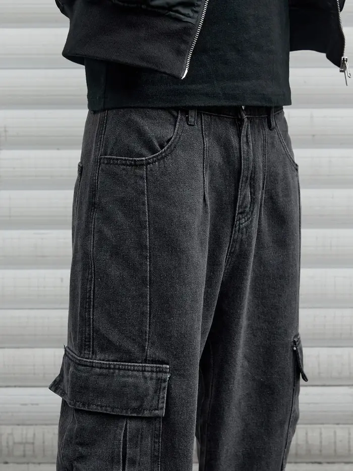 Jean Baggy à Jambes Larges pour Homme, Pantalon Cargo Surdimensionné, Style Hip Hop, Harajuku, Corée