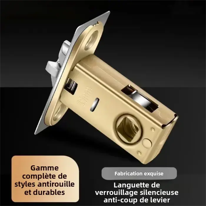 Accessoire de sécurité intérieure sans clé pêne dormant de porte cylindre tubulaire à mortaise pour maison et bureau occasions spéciales