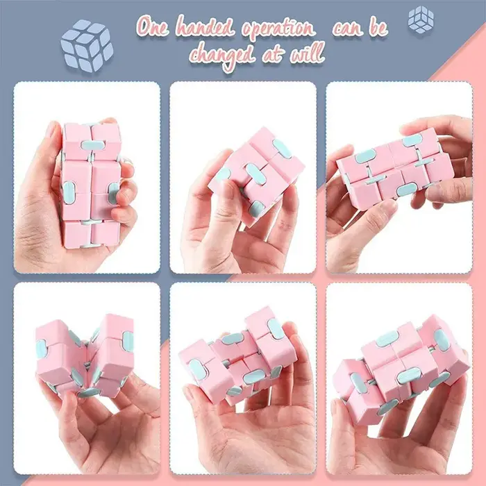 Cube de Puzzle magique Anti-Stress, jouets pour adultes, Cube amusant à retournement infinie, jouets