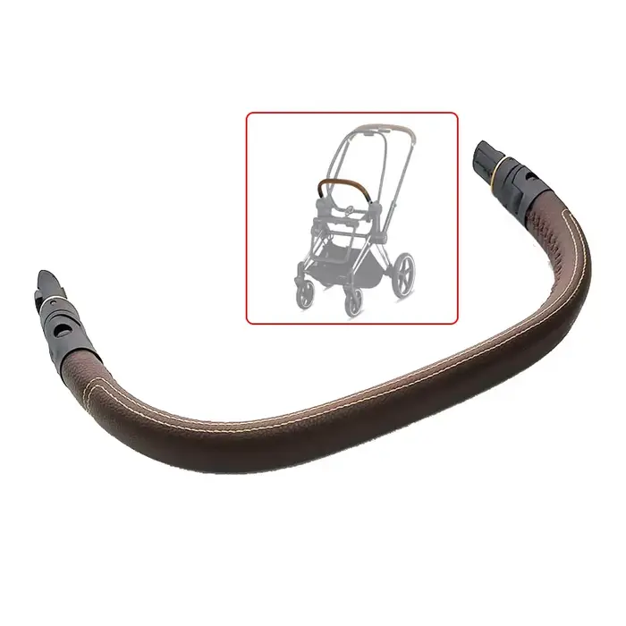 Accoudoir de poussette pour Cybex Priam 3/4 2019 - 2023 avec garde-corps réglable barre de pare-chocs clôture de transport et housse en cuir pour bébé confort et sécurité lors des déplacements