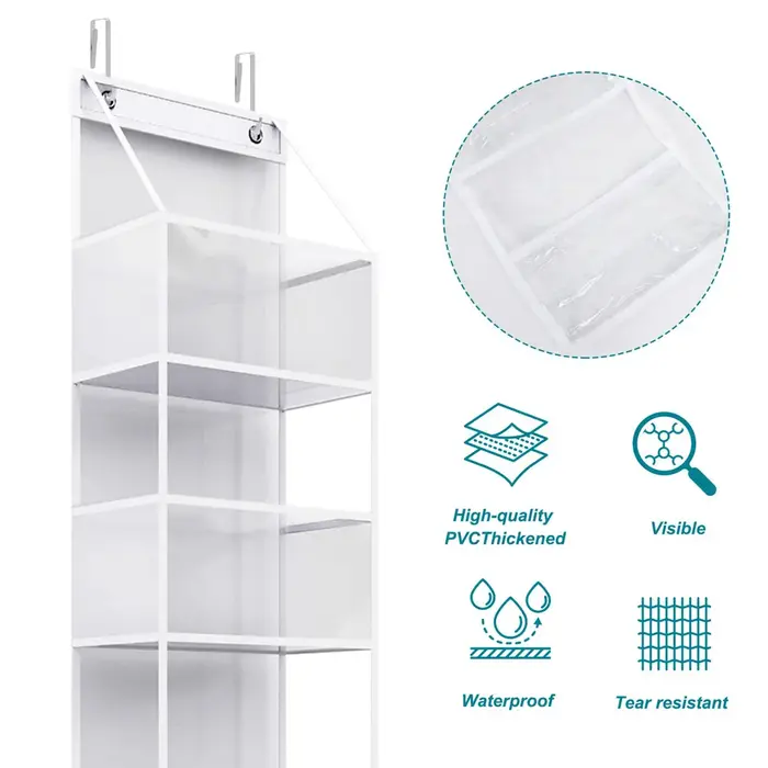 Sac suspendu en tissu multifonctionnel pour derrière la porte, sac de rangement multicouche, organis