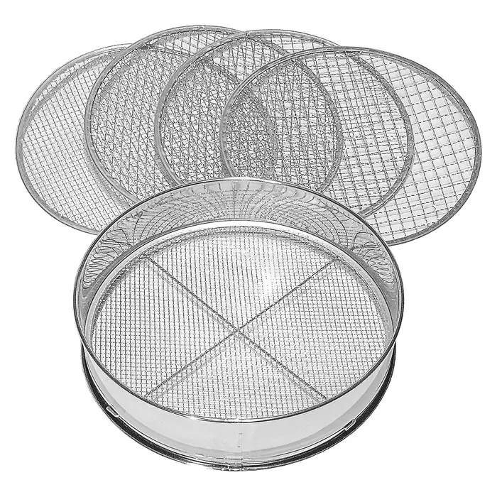 Jeu de tamis de sol en acier inoxydable, degré acide et degré alcalin, matériau adapté au cisailleme