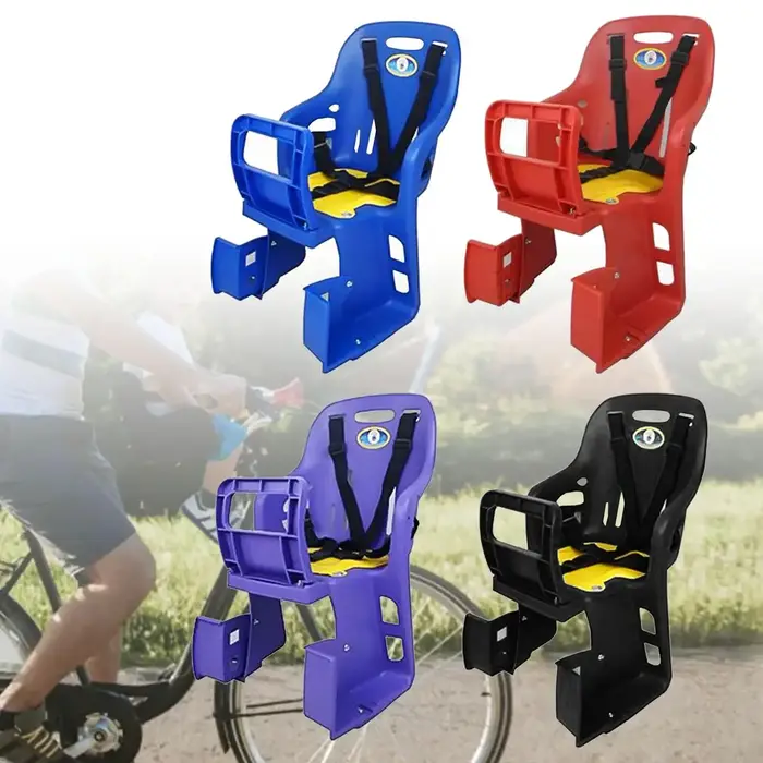 Siège de vélo pour enfants avec repose-pieds compatible avec la plupart des cadres arrière de vélo pour des promenades sécurisées et confortables avec les enfants
