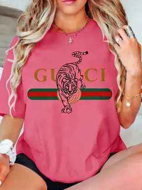 2026 nouvelle lettre impression à manches courtes femmes T-shirt tempérament à la mode décontracté p