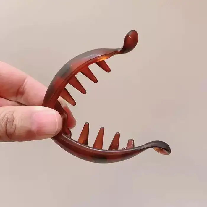 1 pièce/4 pièces Épingle à cheveux banane antidérapante simple pour femme – Ronde, adaptée à fixer q