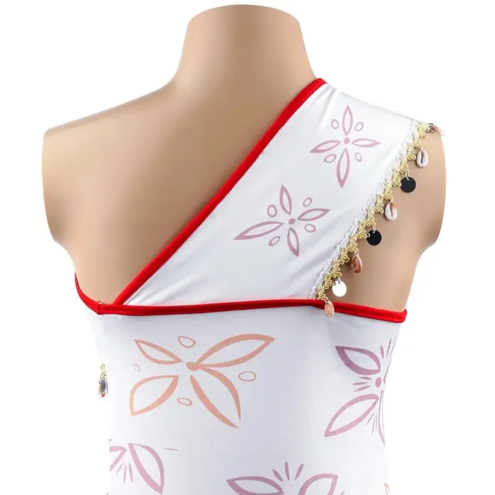 Robe d'aventure en mer pour femmes, tenue de cosplay Moana Vaiana avec collier, déguisement d'été po