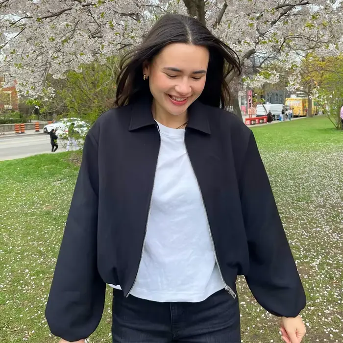 MUJER vestes bombardier bouffantes pour femmes fermeture éclair varsité veste courte femme Demi-sais