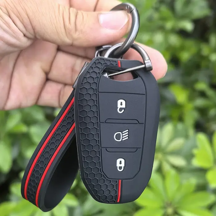 Housse de clé intelligente en silicone pour Peugeot et Citroën modèles variés protection anti-rouille et saleté élégance et technologie pour chaque jour et occasions spéciales