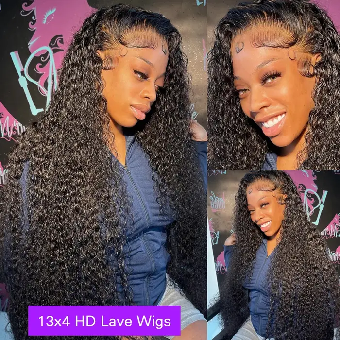 Perruque Lace Closure Wig Naturelle Deep Wave, Cheveux Humains, 4x4, 13x4, 13x6, pour Femme