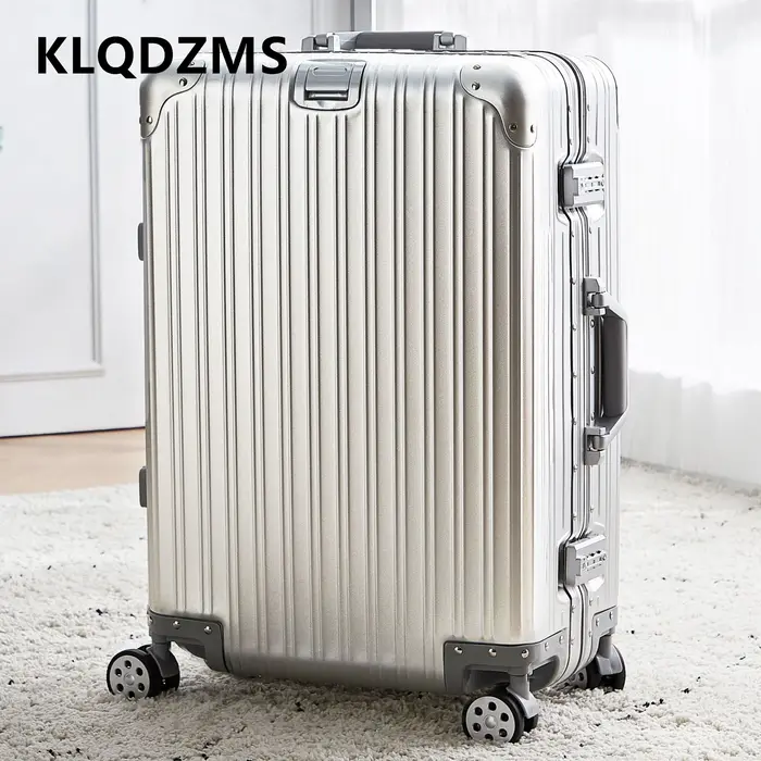 KLQDZMS valise de haute qualité tout en aluminium et alliage de magnésium boîte d'embarquement boîti