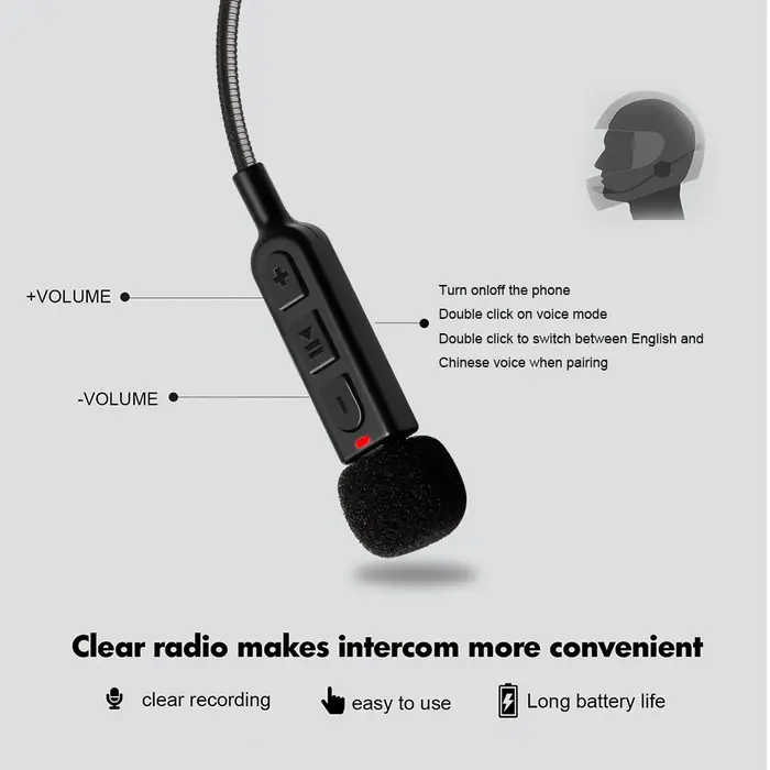 BT30 Bluetooth casque de moto casque BT5.3 casque d'équitation sans fil Anti-interférence moto mains