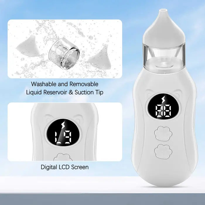 Aspirateur nasal électrique rechargeable 9 niveaux faible bruit pour nourrissons et bébés occasions spéciales soins respiratoires